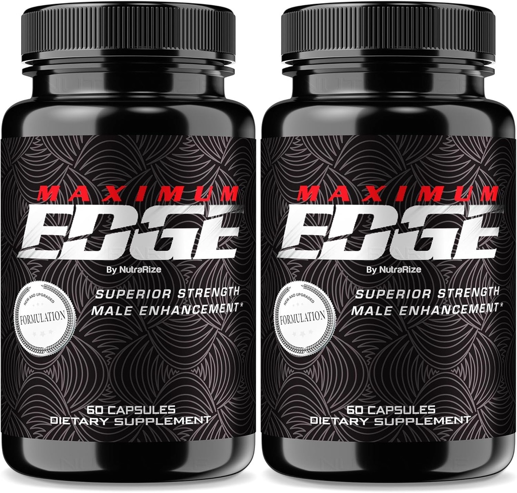 (2 balenia) Maximum Edge Male Pills - Maximum Edge Kapsule od Muži, Kompletný denný vzorec pre celkový Wellness a vrcholový výkon, MaximumEdge Advanced Dietary Supplement, Recenzia (120 kapsúl)