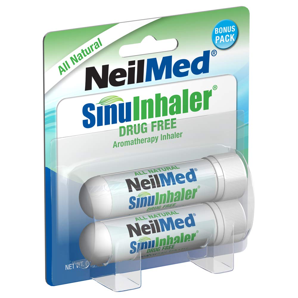 NeilMed SinuInhaler Natural Non Medikované Aromaterapia Inhaler (Bonusové balenie) 2 Počet (Back of 1)