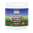 NaturesPlus Animal Parade MagKidz, Cherry Flavor - 0.38 lb - Detský horčík prášok doplnok - Podpora zdravia kostí a svalov - bez lepku, bez cukru - 45 porcií