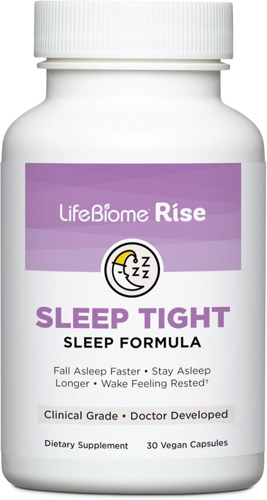 Zdravé smery LifeBiome stúpa spánok Tight s okamžitým a predĺžený-Prenájom Melatonin Plus GABA v inovatívnych mirobeadlets pomáha rýchlo vietor dole pre hlboké, nepokojné Zzzs