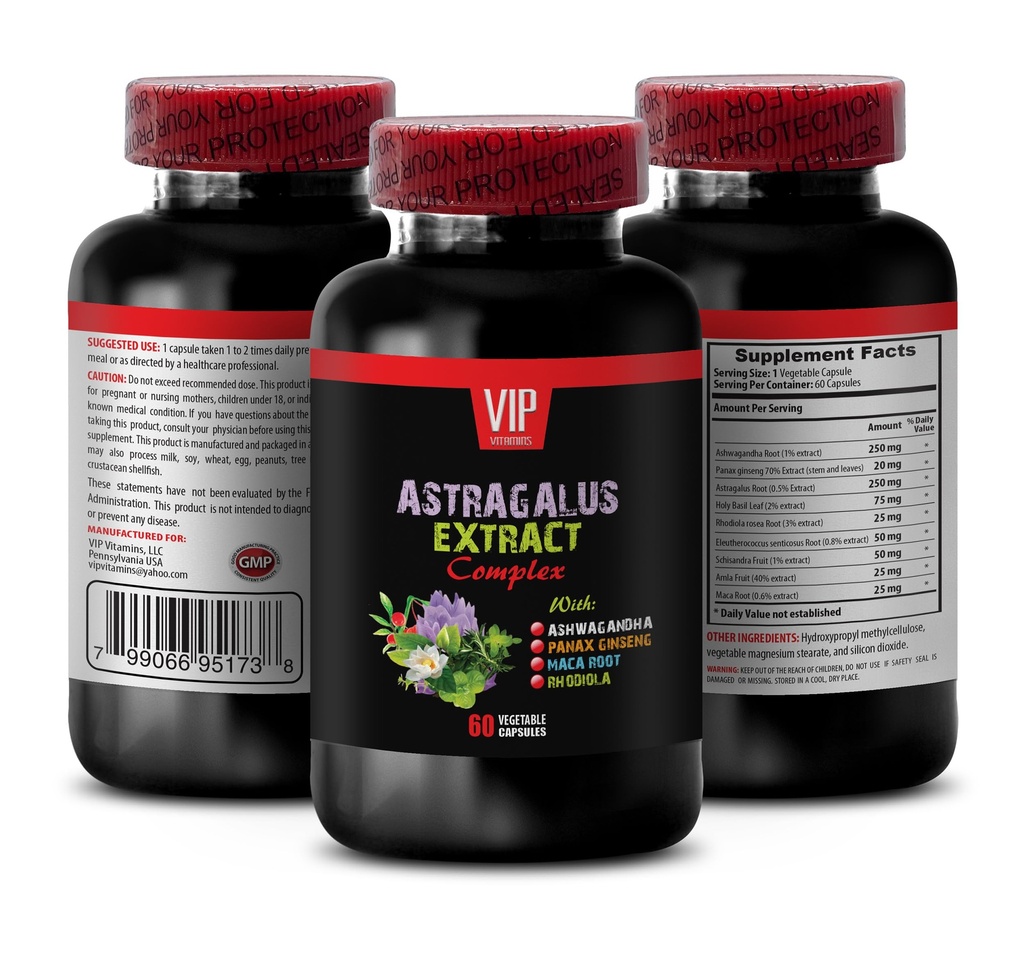 astragalus complex - ASTRAGALUS EXTRACT COMPLEX s Ashwagandha, Panax ginseng, Astragalus, Maca - sväté bazalové kapsuly, astragalus imunitná podpora, astragalus extrakt kapsuly 1 fľaša 60 kapsúl