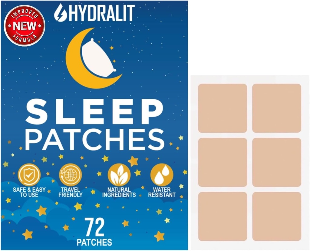Sleep Patches for Adults Extra Strength Sleeping Aid Patch Melatonin Restful Nights Time-Released Formula Skin Jet Lag Travel Friendly Last All Night Men and Women Better Morning 72 Pack