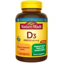 Prírodný vitamín D3 2000 IU (50 μg), vitamín D doplnok pre kosti, zuby, svalovú a imunitnú podporu, 400 tabliet, 400 dní