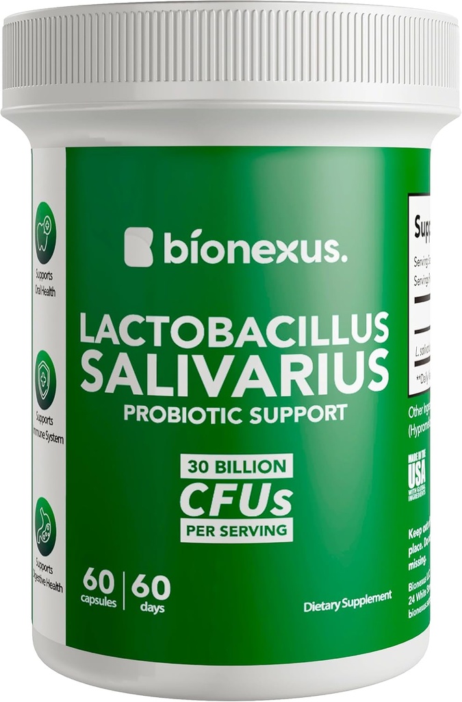 BionexusTM Lactobacillus Salivarius Dietary Supplement 