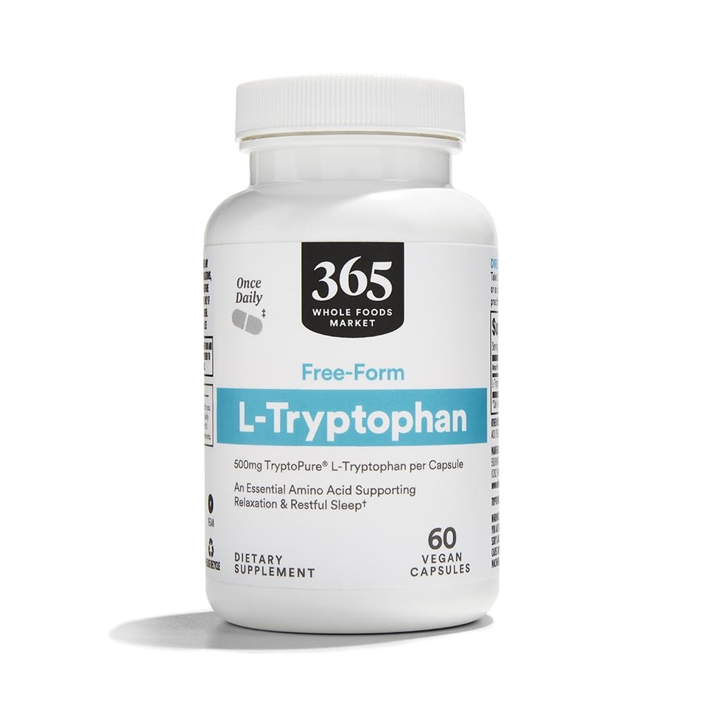 365 by Whole Foods Market, Free-Form L-Tryptophan 500mg, Vegan, 60 Kapsule