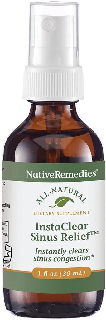 Native Remedies InstaClear Sinus Relief - Všetky prírodné bylinné doplnok pre jasné, zdravé hriechy počas nádchy, alergie alebo seno horúčka - 29 ml