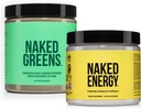 Naked Vegan Energizing Bundle Unflavred Energy Nutrition Super Greens Powder Organic Greens Supplement