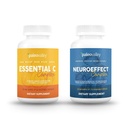 Paleovalley NeuroEffect + Essential C Complex Bundle - Neuro Hubová káva extrakt, vitamín C doplnok 450g Focus, pamäť, energia, imunitná podpora, organické superpotraviny