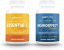 Paleovalley NeuroEffect + Essential C Complex Bundle - Neuro Hubová káva extrakt, vitamín C doplnok 450g Focus, pamäť, energia, imunitná podpora, organické superpotraviny