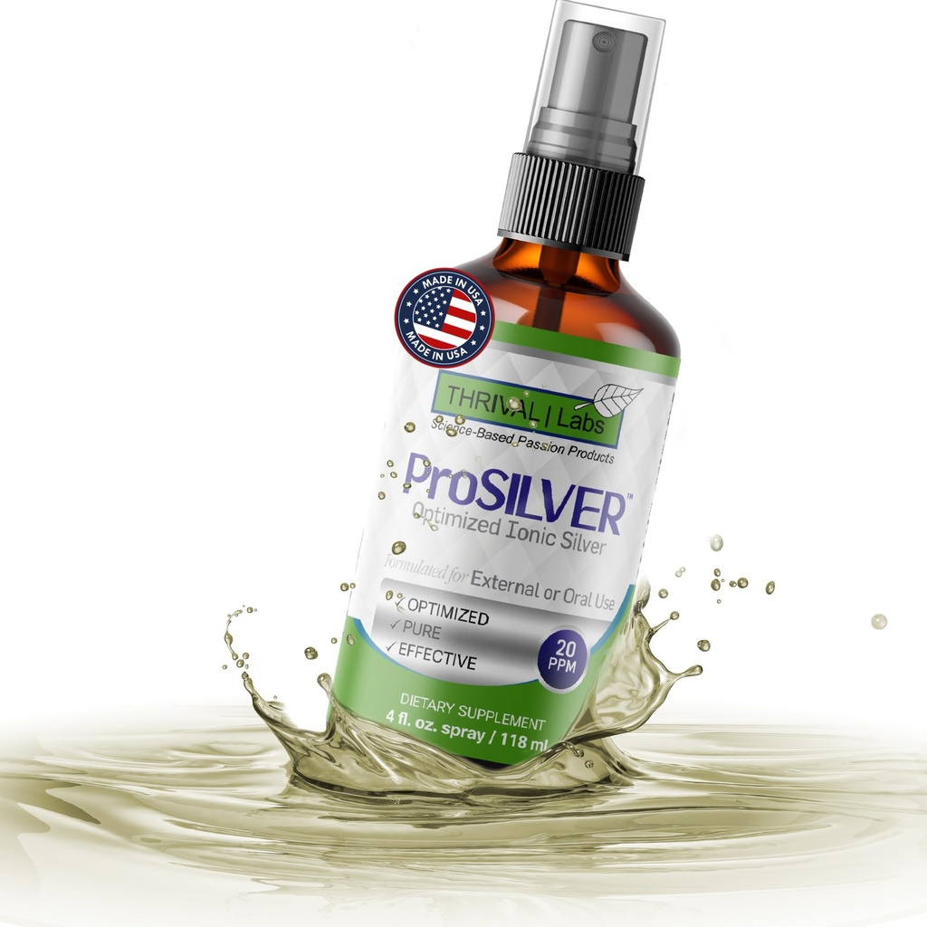 Iónový koloidný strieborný sprej 20 PPM Inmune Podpora Bioaktívny doplnok Liquid 4oz Organic Plata Coloidal