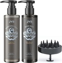 JVR Beard Wash and Beard Conditioner pre mužov, Brada Šampón čistí a znižuje Frizz, Soften & Posilňuje, Organické s kokosom, Aloe, Poskytuje Shine pre suché a hrubé medvedíky, Brada starostlivosť (6.7oz)