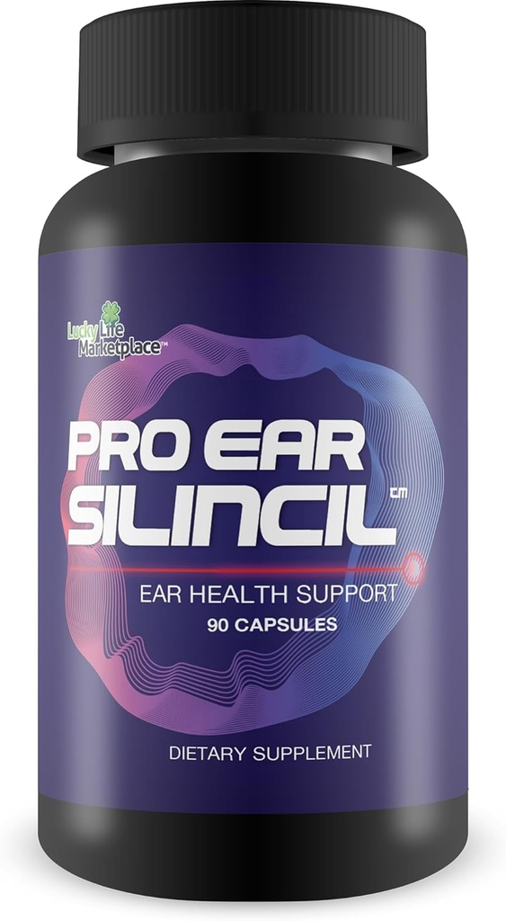 Pro Ear Silincil - Ušné zdravie a sluch Zdravie Podpora - Pomoc Redukovať ozvučenie a buzzing - Podpora Znížený opuch a zlepšenie prietoku krvi - Podporte Optimálny sluch - Turmér, Vitamín C, Cesnak