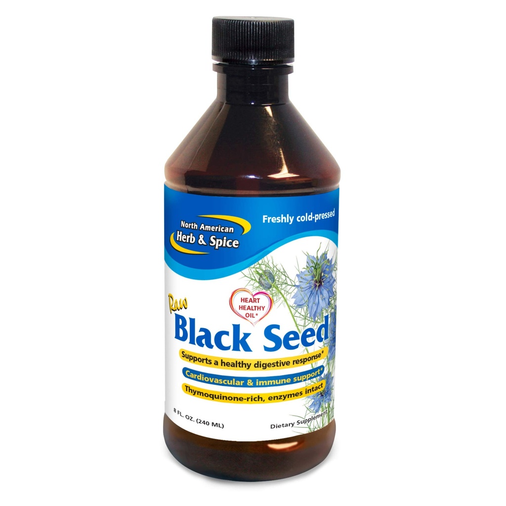 North American Herb & Spice Black Seed Oil - 8 fl. oz. - Kardiovaskulárne, tráviace a imunitné - obsahuje Wild, Mediterranean Oreganol P73 Oregano Oil - Non-GMO - 48 Celkové služby