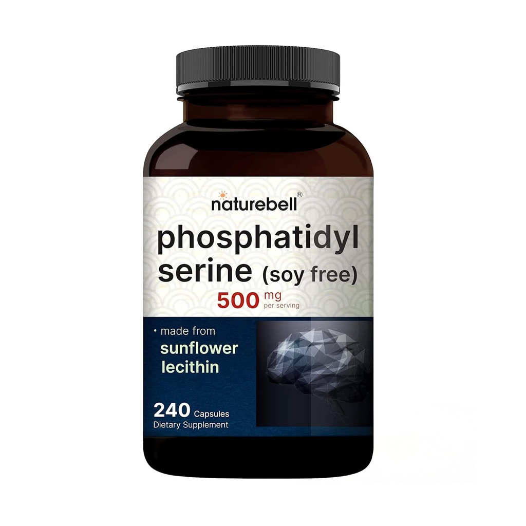 Ultra sila Fosfatidylserín Supplement 500mg per serving, 240 Kapsule 