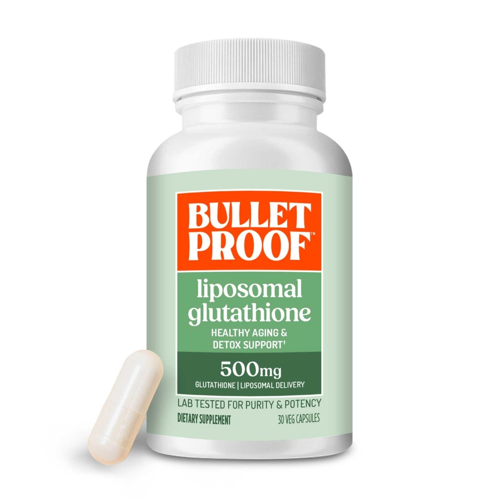Nepriestrelné Lipozomálne Glutatiónové Silové Antioxidačné kapsuly, 30 grófov, Dodatok pre Zdravie pečene a Imunitnú podporu, 30 porcií