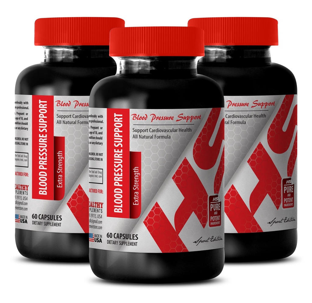 Energetický vitamín doplnok pre ženy - Podpora krvného tlaku - Extra sila - Energetické Boost doplnok Muži - 3 fľaše (180 Kapsule)