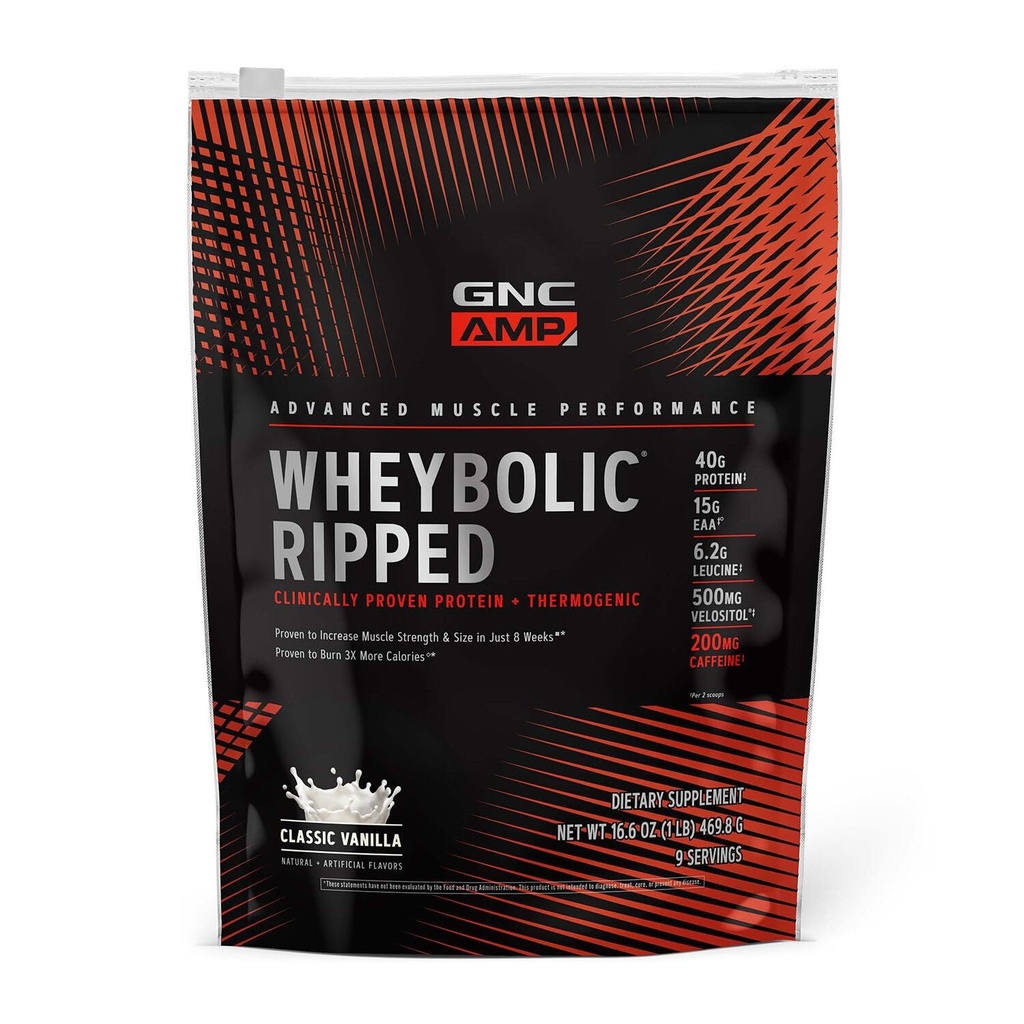GNC AMP Wheybolic Ripped - Classic Vanilla (9 porcií)