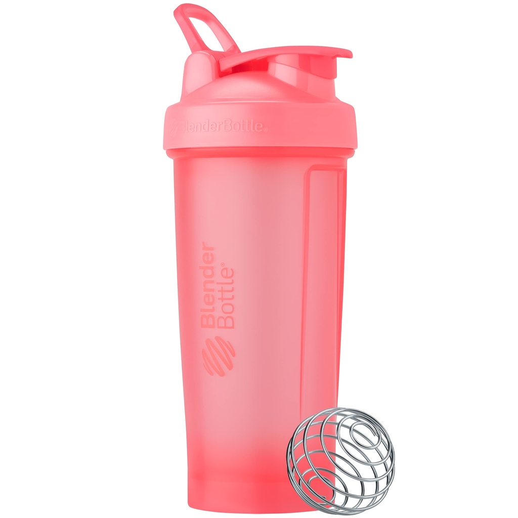 BlenderBottle Classic V2 fľaša Shaker Ideálny pre proteínové Shake a pre cvičenie, 28-Ounce, svetlo ružová