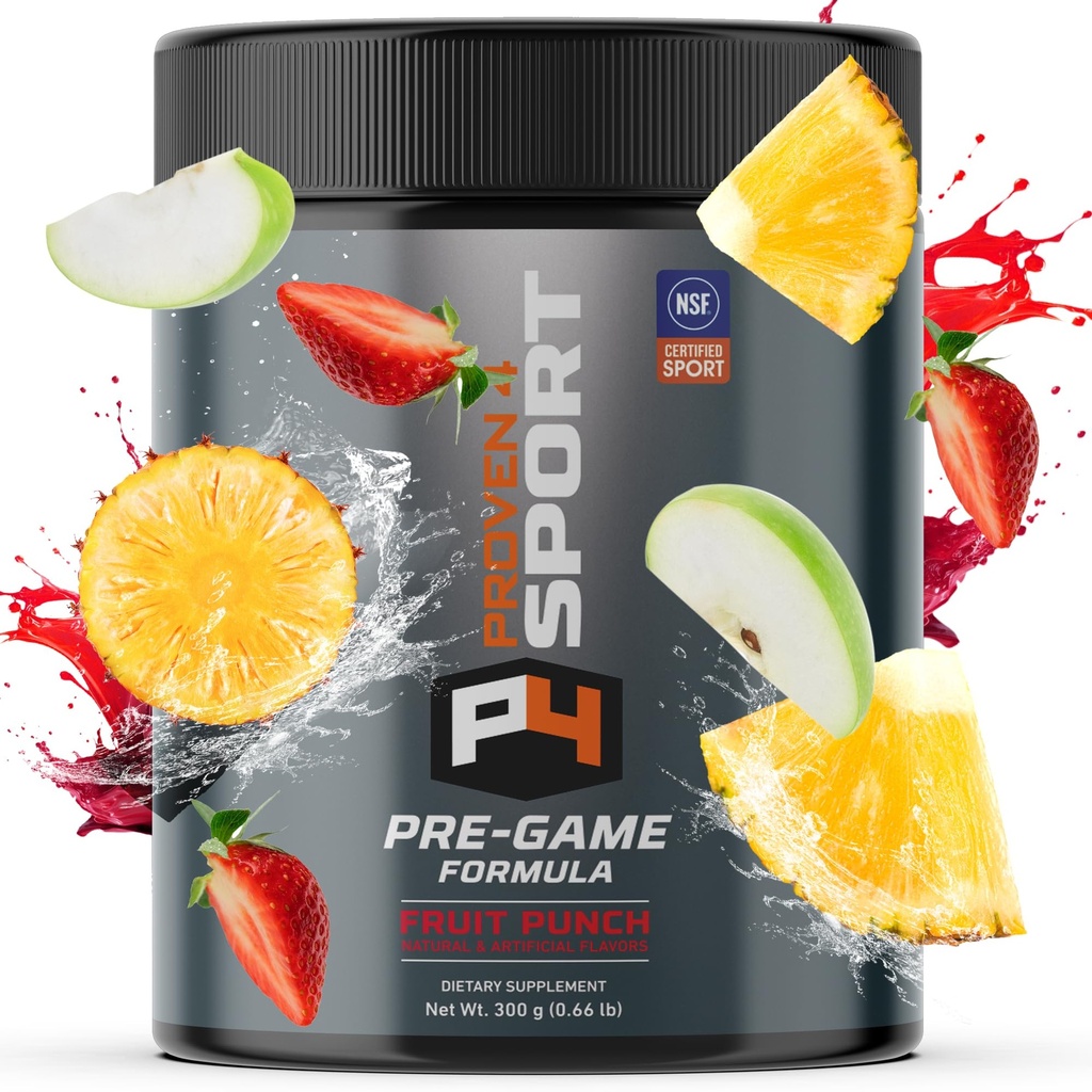 Pre Cvičenie Powder pre mužov a ženy s kreatínom - Beta Alanine - Kofeín, NSF Certified preworkout Energy Supplement Fruit Punch 30 Servis