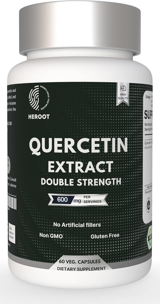Quercetin extrakt kapsuly non-GMO,Gluten-free, Vegetarián podporuje celkovú silu zdravia energie (120 kapsuly)