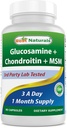 Best Naturals, Glucosamine Chondroitin MSM Supplements, 2600 mg per Serving, 90 Kapsule (90 Počet (Pack of 1))