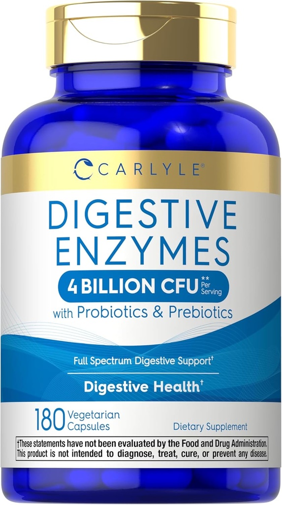 Carlyle Digestive Enzymes s probiotikami a prebiotikami 180 Kapsule 