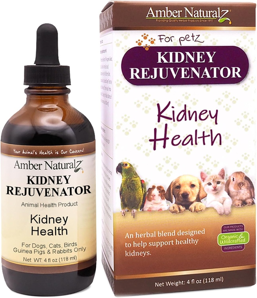 Amber NaturalZ obličky omladenie bylinné doplnky pre psy, mačky, vtáky, králiky, a Guinea ošípané 