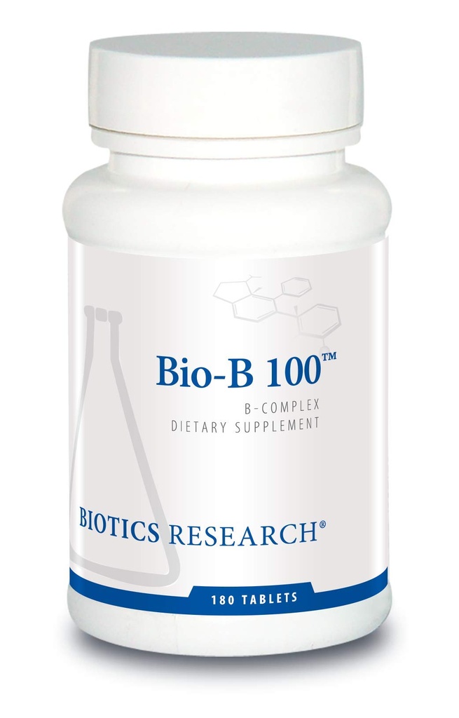Biotics Research Bio B 100 - Vitamín B komplex podporuje energiu a zdravie - 180 tabliet