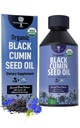 Organic Black Cumin Seed Oil-USDA-Cold lisované až 6X silnejší Thymochinón- Pure Nigella Sativa Cumin Seeds - Premium Supplement for Immune Support, Antioxidant, upokojujúce, koža a vlasy (8.5 oz)