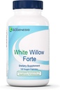 Nutra BioGenesis White Willow Forte - White Willow Bark Capsulas od Digestive Support with Boswellia, Turmerica, Ginger & Bmeldain, Herbal Blend - 120 Vegan Capsulas