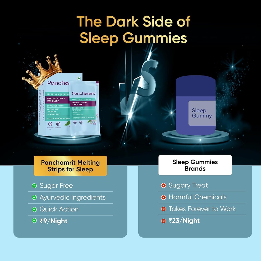 Topenie Stripy pre spánok Melatonin 5mg, 30 Vegan Strips (Pack of 1) 