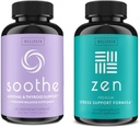 WellPath Zen Stress & Hormone Support Bundle - Bylinný stres Relief & Hormone Balance Doplnky - 60 Cts Každý