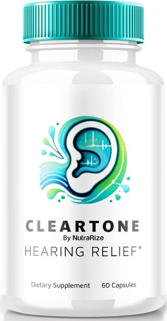 NutraRize ClearTone Tinnitus, Clear Tone Pills for Hearing, ClearTone Pills Supplement for Overall Ear Health, Official Auditory Support Capsules, ClearTones Review (60 Capsules)