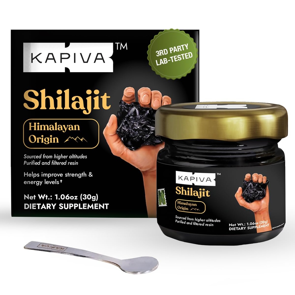 Kapiva 100% Pure Himalayan Shilajit Resin (30 gm), High Potency for Men & Women 