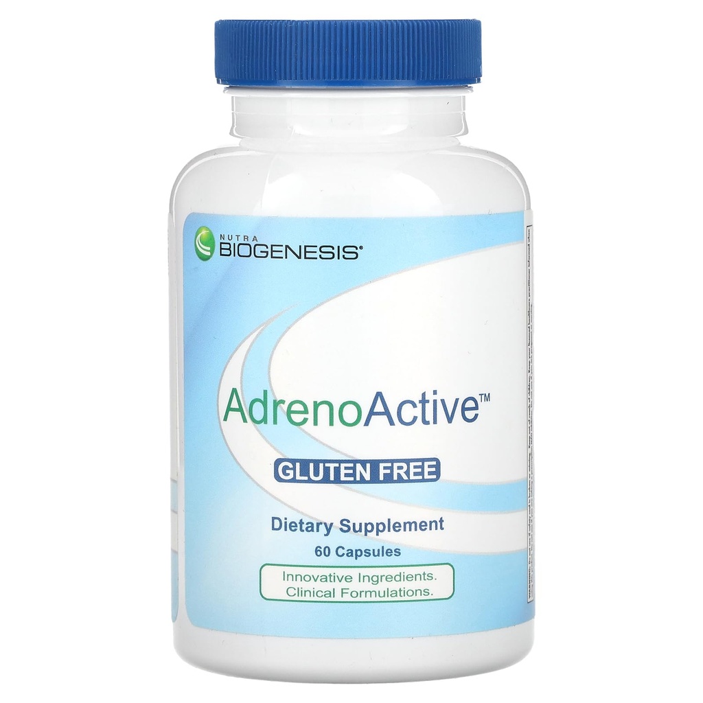 Nutra BioGenesis AdrenoActive - Pomáha podporovať zdravú stresovú reakciu - bezlepkové - 60 kapsúl
