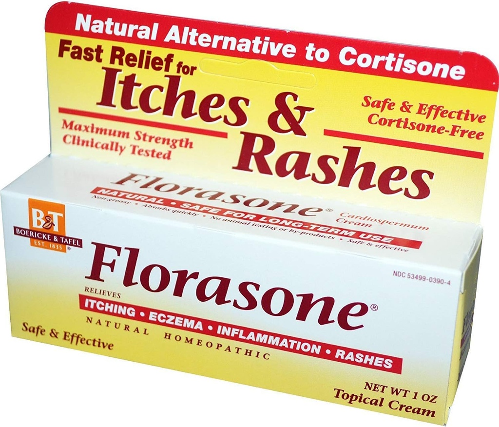 Boericke & Tafel Florasone Svrbenie a vyrážky krém - 1 oz, 2 balenie