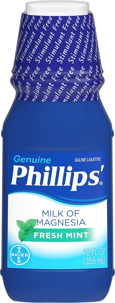 Fillipsove mlieko Magnesia Laxatívna, čerstvá mincovňa, 12 Fl Oz (dávka 2)
