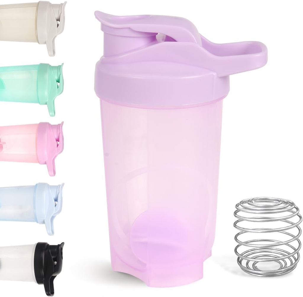 D.Y.A 16oz Shaker fľaša, Leak dôkaz Športové poháre pre proteín Shakes, Shaker fľaša pre pre cvičenie a cestovanie do Go,BPA zadarmo a ľahko čistý proteín Shaker fľaša,Purple