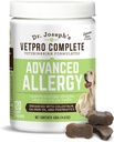 VetPro Advanced Alergie a svrbenie Podpora pre psy - Podpora sezónnych alergií, svrbenie kože, & Imunita - Vylepšené s lososovým olejom, Probiotiká & Colostrum pre alergie, Imunitná podpora, & Gut zdravie