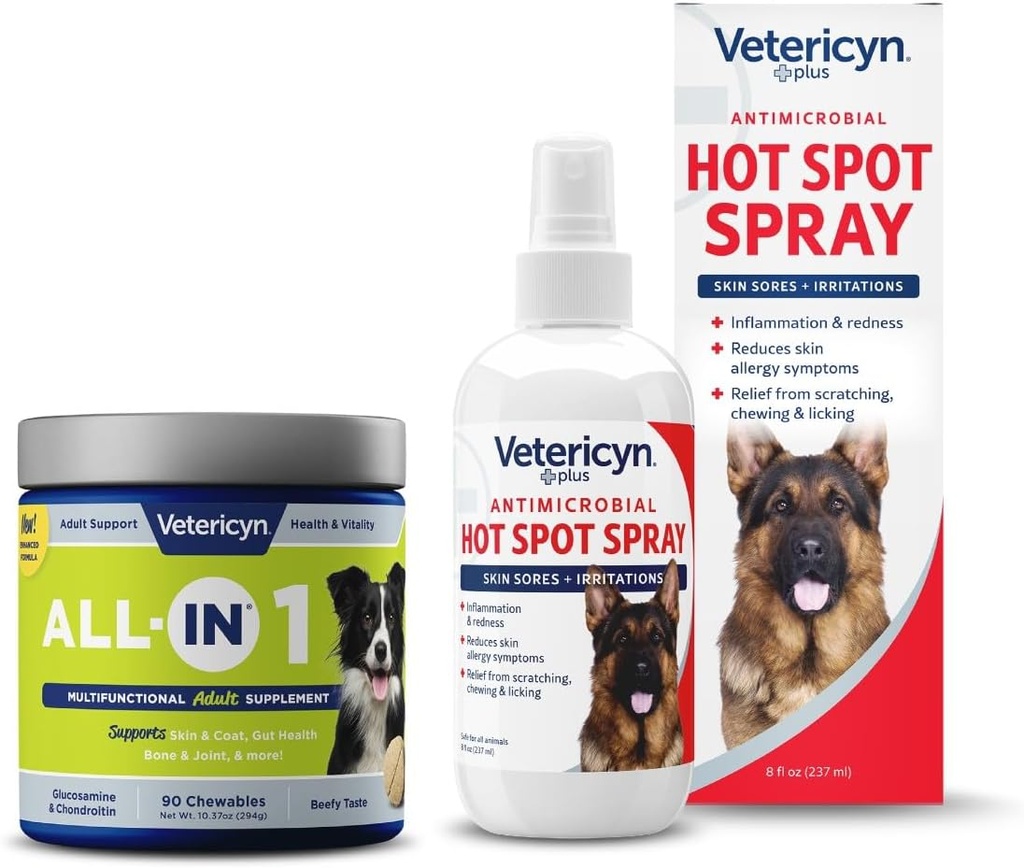 Vetericyn All-in 1 Multifunkčný pes doplnok a vetericyn Plus Hot Spot Spray