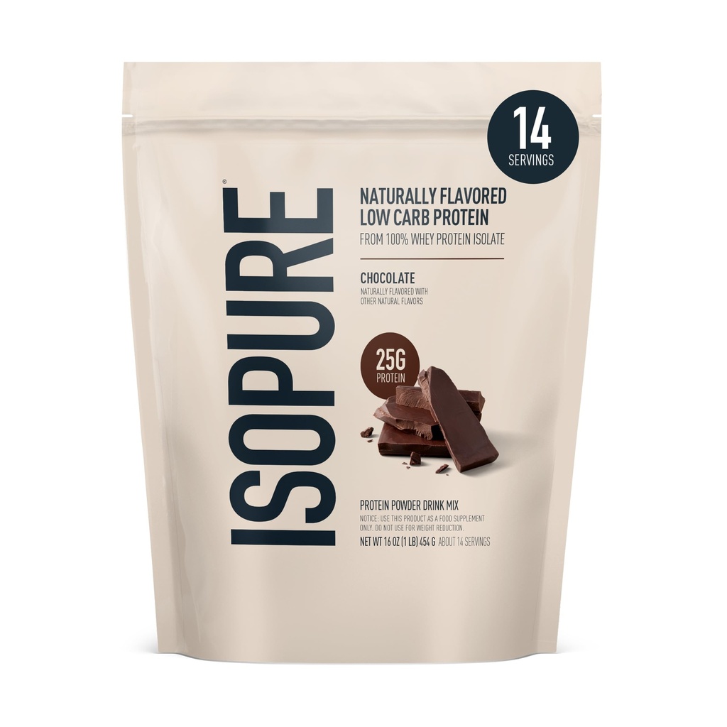 Isopure Low Carb 100% Pure Wheey Isolát Protein Powder, Lactose, Gluten Free, With Vitamíny, Dark Chocolate, 25g Protein Per Serving, 1 Lb, 14 Servings (Packaging May Vary)