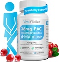 5 v 1 brusnice doplnok pre ženy, 36 mg PAC 100% Rozpustný D-manóza púpava bylina Mulberry Uva Ursi Leaf Natural Urinary Tract Health Support, brusnicové pilulky UTI Prevention 90 Caps