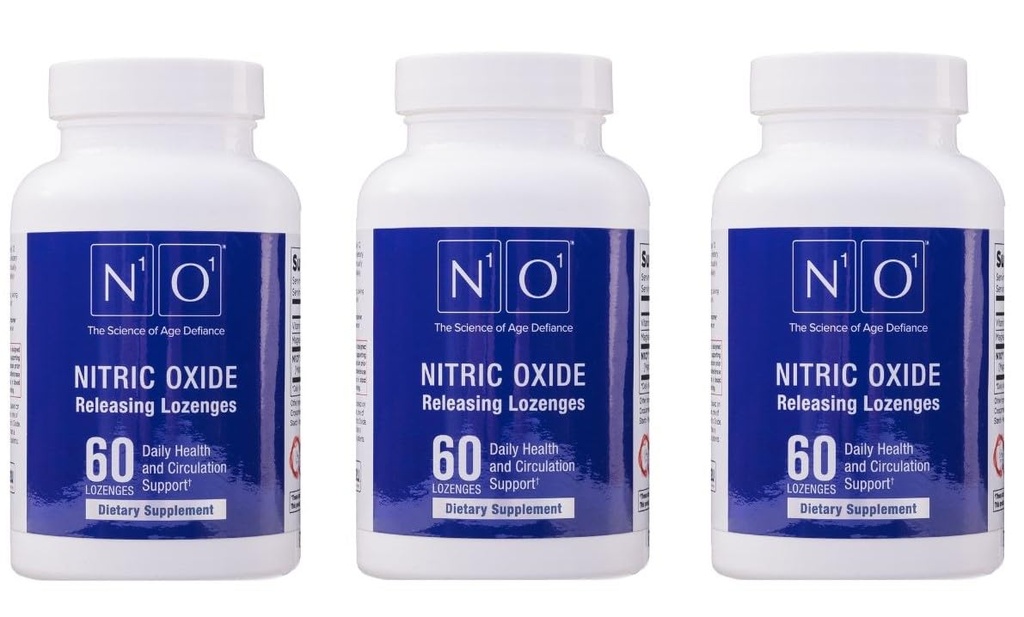 N1O1 Oxid dusnatý Lozenges pre podporu zdravia srdca - Dietetický doplnok pre prietok krvi, oxygenáciu a krvný tlak - 180 Počet