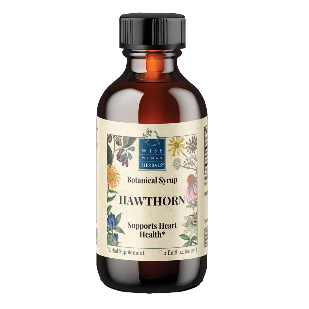 Múdre bylinné byliny Hawthorn Berry pevný extrakt 4:1, alkohol-bez extra sily, podporuje zdravý obeh, Antioxidačná ochrana, Bylinné Kardiovaskulárne podpora, 2 Fl Oz
