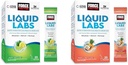 Zásobník FORCE FACTOR Tekuté Labs Electrolytes prášok, hydratačné balíčky na výrobu Electrolyte vody s vitamínmi, minerálmi a antioxidanty. Citrónová-lime chuť + Tropická ovocná chuť, 40 Stick balenia
