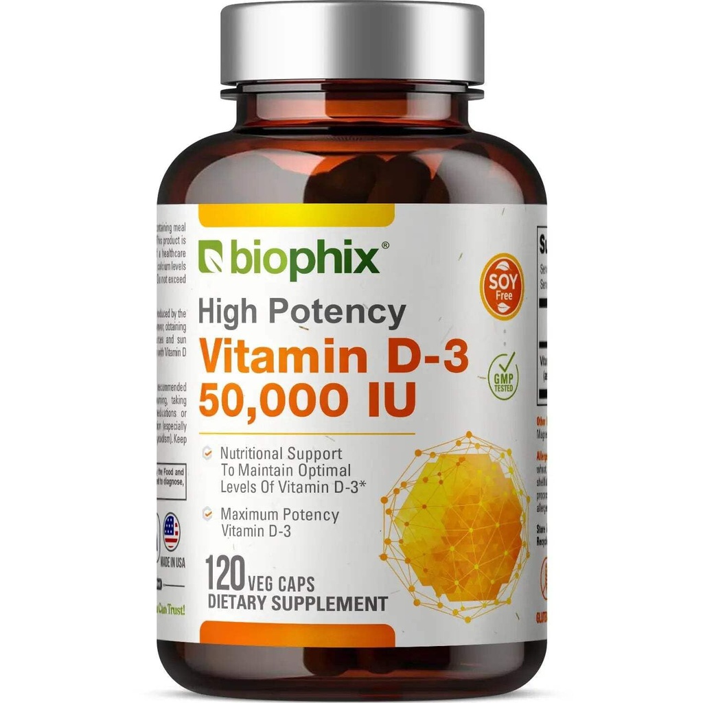 biofilx Vitamín D-3 10000 IU High-Potency 120 Softgels - High-Potency Non-GMO Soy-Free podporuje silné kosti Imunitné zdravie