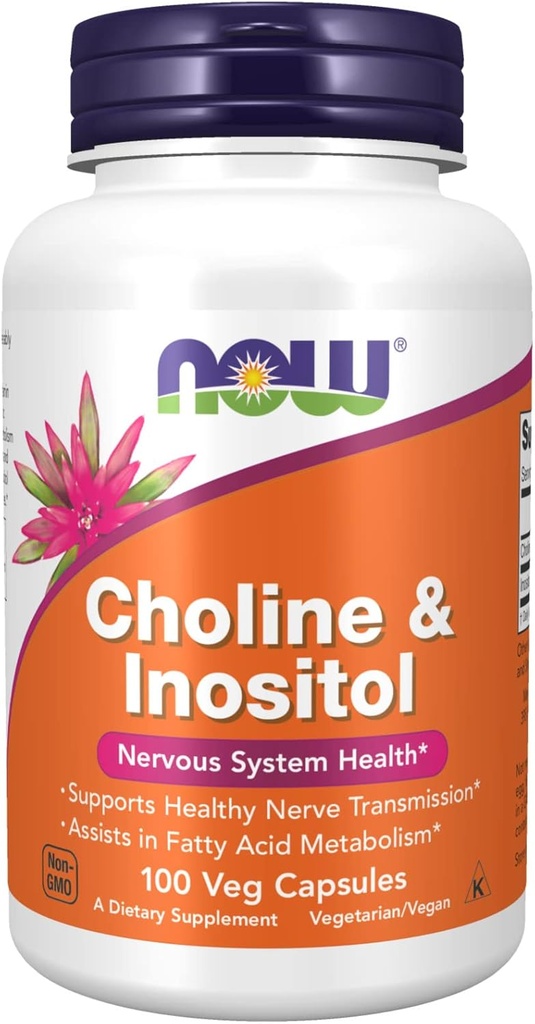 Cholín & Inozitol, 500 mg, 100 Caps by Now Foods (Stock of 6)