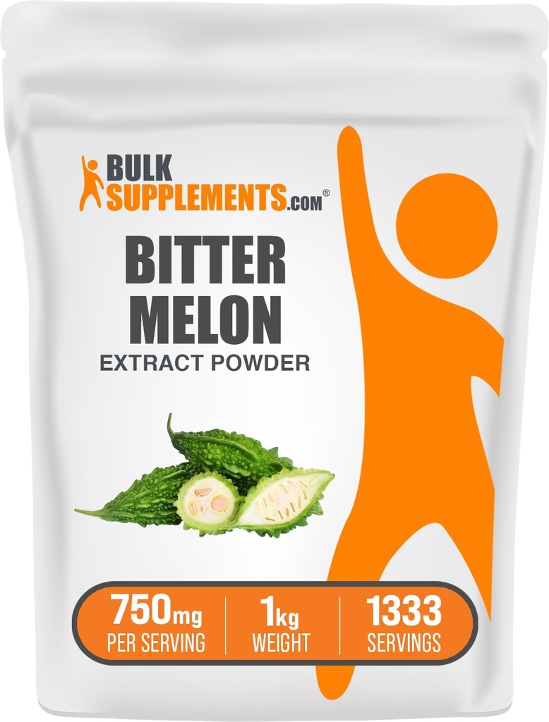 BulkSupplements.com Bitter Melon Extract Powder - Horký Melon Supplement, Horký tekvica extrakt - Bylinné doplnky, Gluten Free, 750mg per Serving, 1kg (2,2 lbs) (Pack of 1)