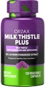 ORZAX Milk Thitle 250 mg - Pečeň Clean Detox & Repair Support - Bylinné doplnky - 80% Silymarin Štandardizovaná, Púpava Root & Artičoke Extract - Vegan & Non-GMO - 120 Kapsule - 120 Day Supply