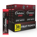 Pedialyte Sport Electrolyte Powder, Rýchla hydratácia s 5 Key Electrolytes pre podporu svalov Pred, Počas, & Po cvičení, Ovocie Punch, 0,49 Oz Vrecká 6 Počet (Stock of 6)